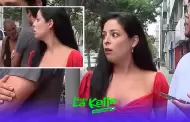 Tremendo susto! Andrea Luna recibe insultos por sujeto durante entrevista en Miraflores