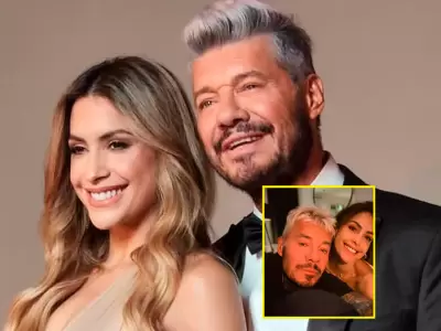 Marcelo Tinelli engre a Milett Figueroa al llegar a Buenos Aires.