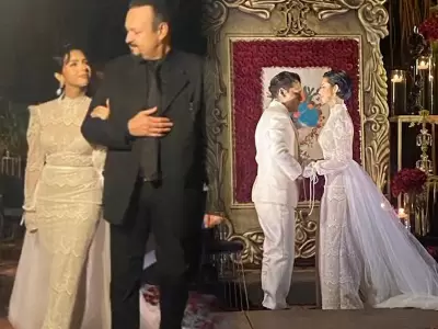 Christian Nodal y ngela Aguilar en boda secreta.