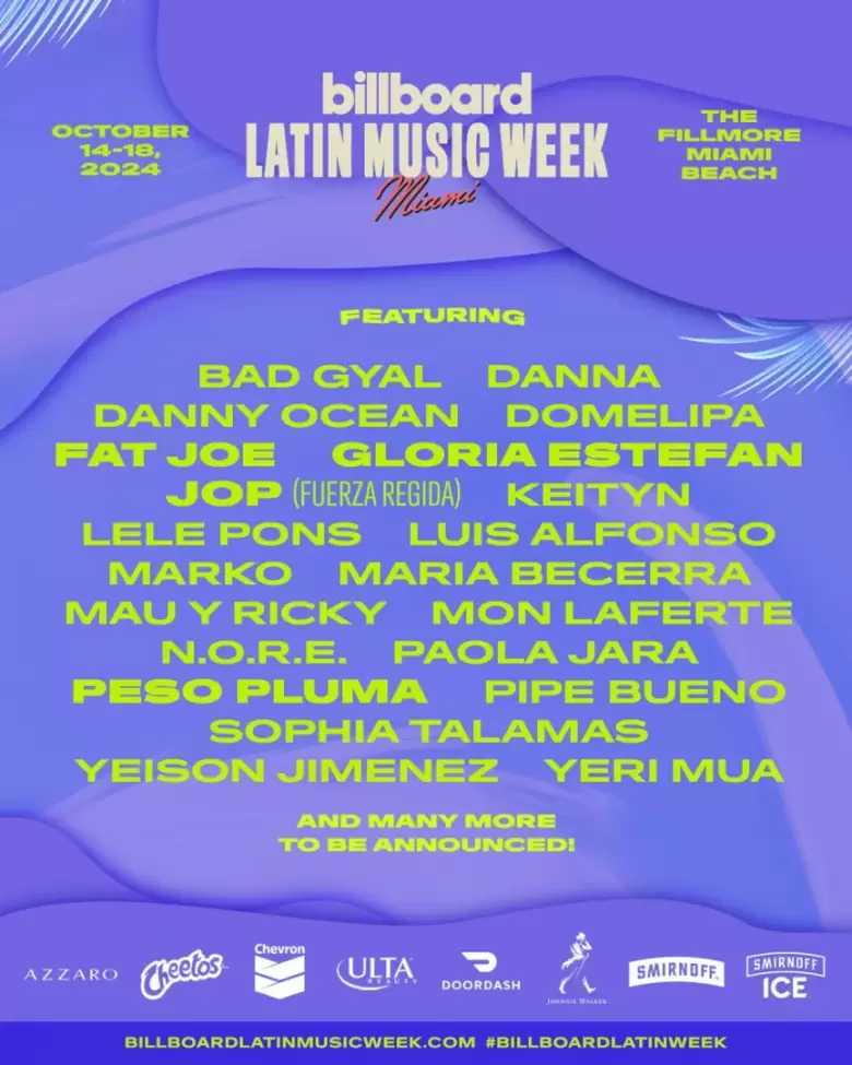 Lineup Billboard Latin Music Week 2024.