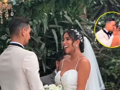 Melissa Paredes y Anthony Aranda dan el "s" en una emotiva ceremonia.