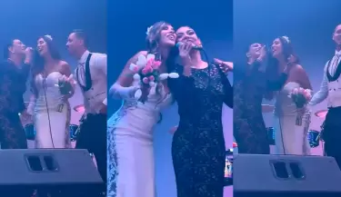 Cielo Torres en la boda de Melissa Paredes y Anthony Aranda