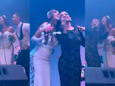 Cielo Torres en la boda de Melissa Paredes y Anthony Aranda