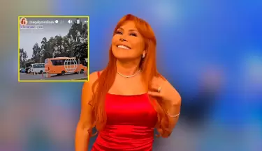 Magaly Medina sorprende al visitar Amrica Televisin.