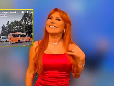 Magaly Medina sorprende al visitar Amrica Televisin.