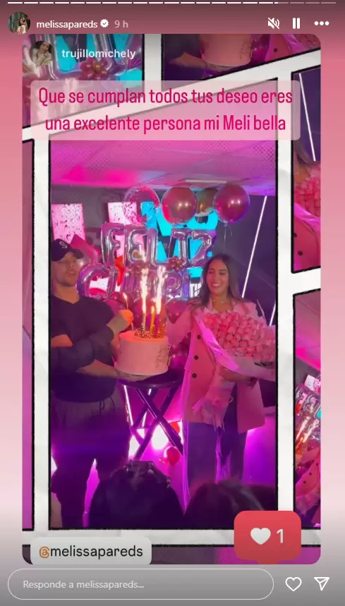 Melissa Paredes celebra su cumpleaos por adelantado