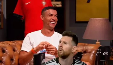 Cristiano Ronaldo recrea la reconocida frase de Messi y se hace viral.