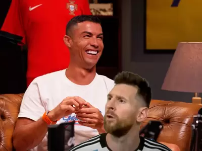 Cristiano Ronaldo recrea la reconocida frase de Messi y se hace viral.