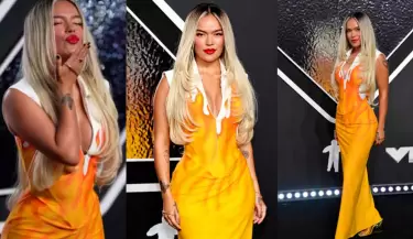 Karol G deslumbr en los premios VMA con su espectacular vestido