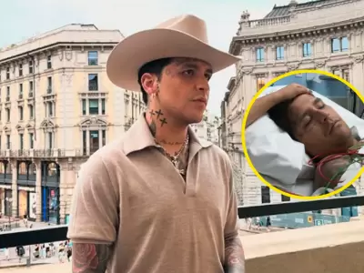 Christian Nodal internado de emergencia