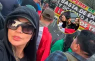 Pamela Lpez se sum al paro de transportistas que marchaban por extorsiones: "Tambin fui vctima"