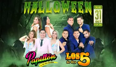 Papilln y Los 5 de Oro en concierto de Halloween en Mala.